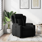 Relaxfauteuil zwarte stof handmatig verstelbaar