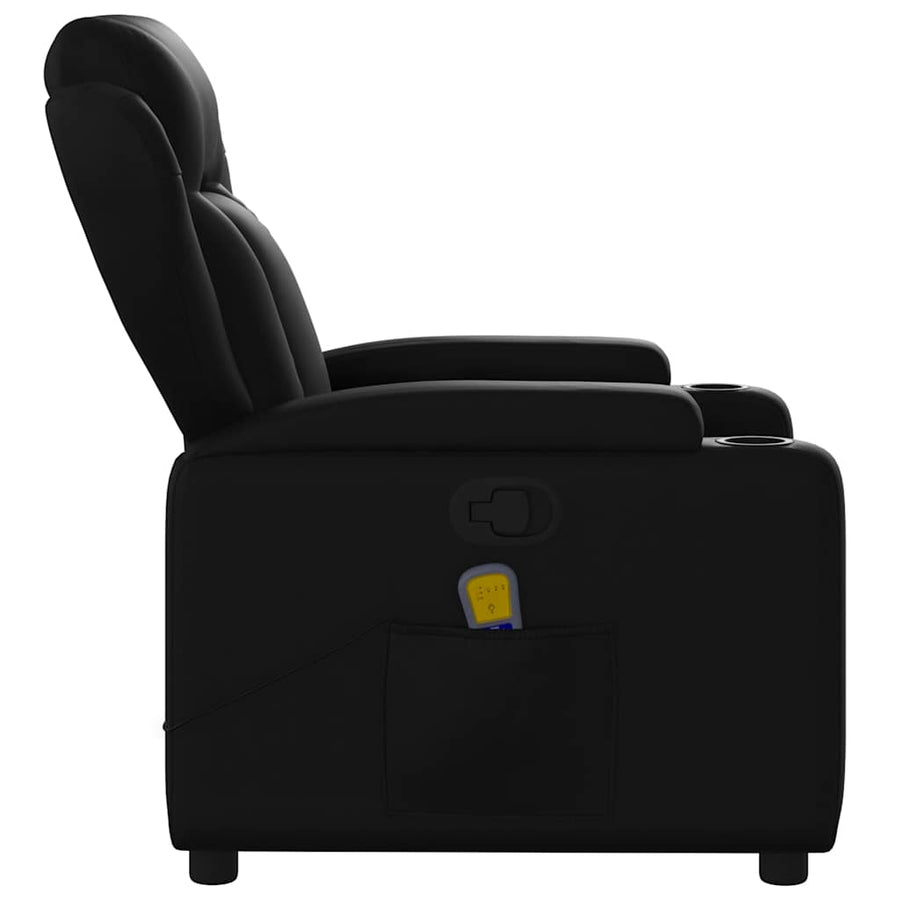 Massagestoel van zwart kunstleer
