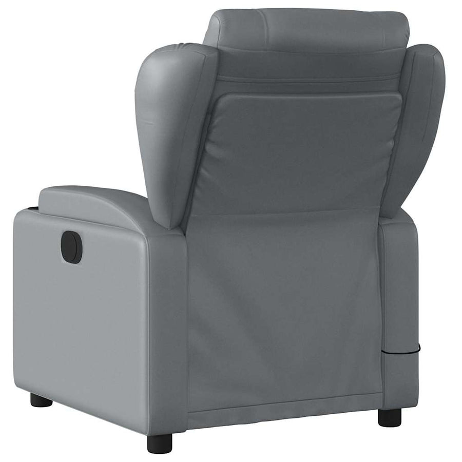 Massagestoel van grijs kunstleer