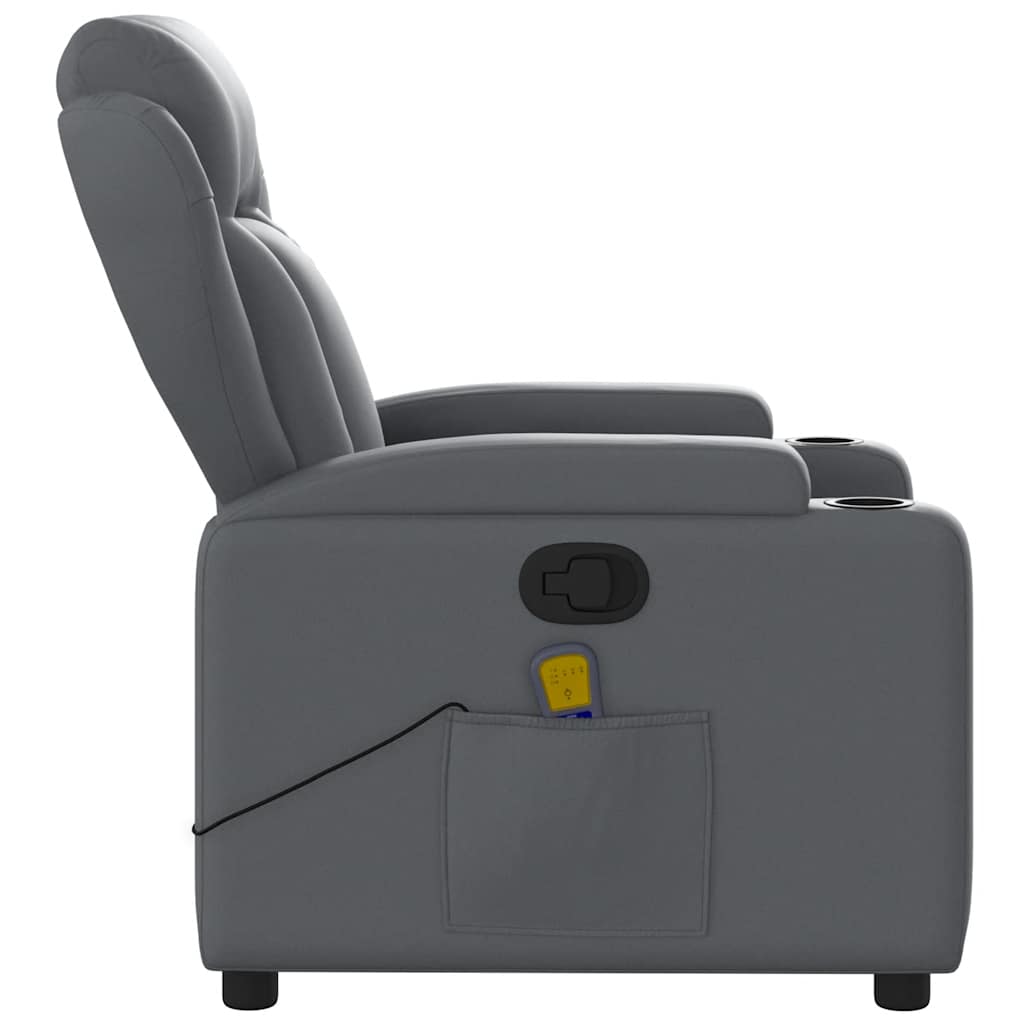 Massagestoel van grijs kunstleer