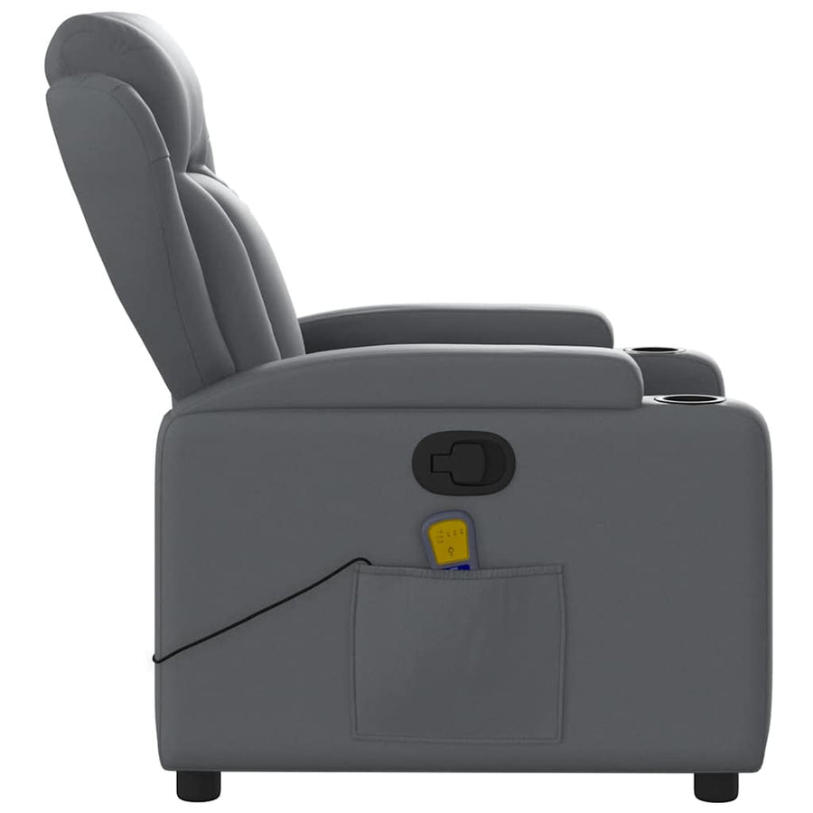 Massagestoel van grijs kunstleer