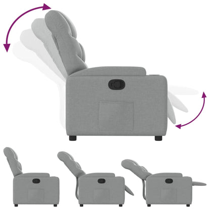 Relaxfauteuil lichtgrijze stof