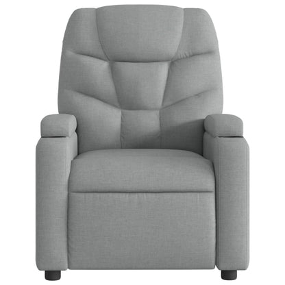 Relaxfauteuil lichtgrijze stof
