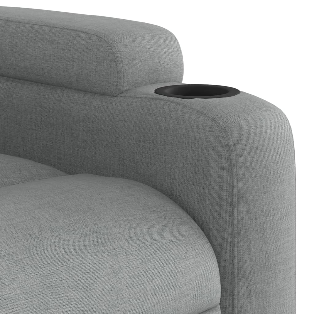 Relaxfauteuil lichtgrijze stof