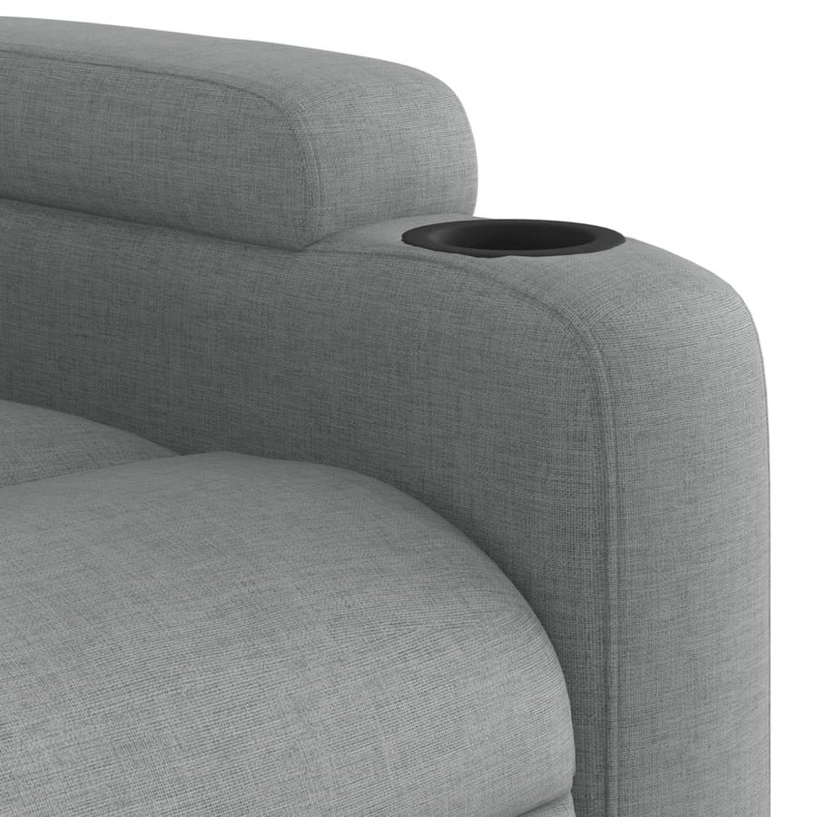 Relaxfauteuil lichtgrijze stof