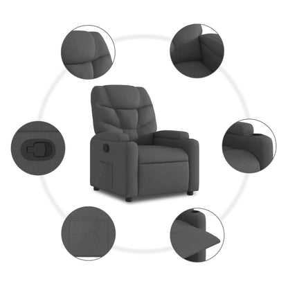 Relaxfauteuil Donkergrijze Stof