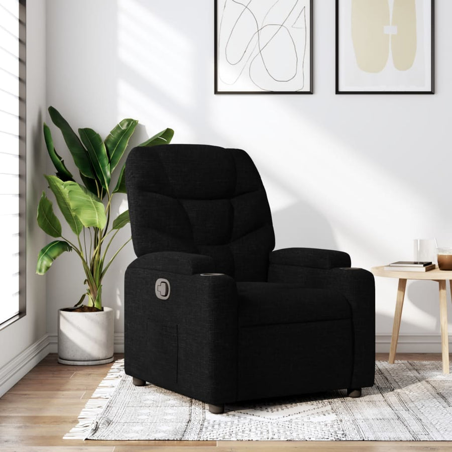 Relaxfauteuil Zwarte Stof
