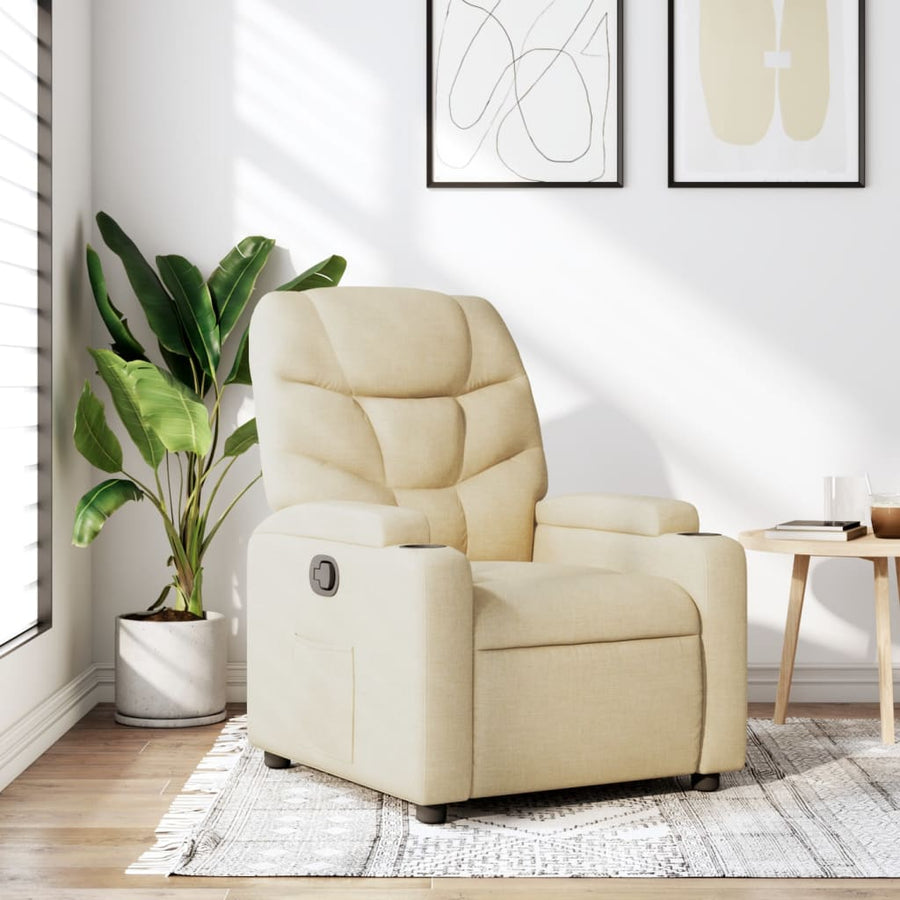 Relaxfauteuil Crème Stof