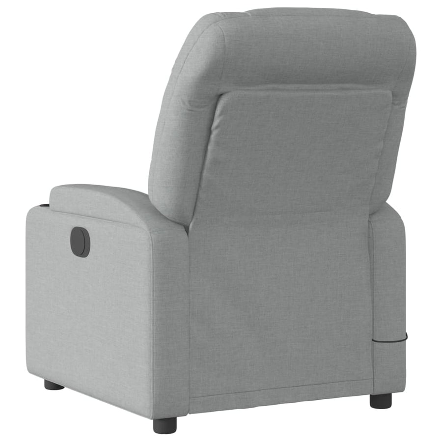 Massagestoel met lichtgrijze stof