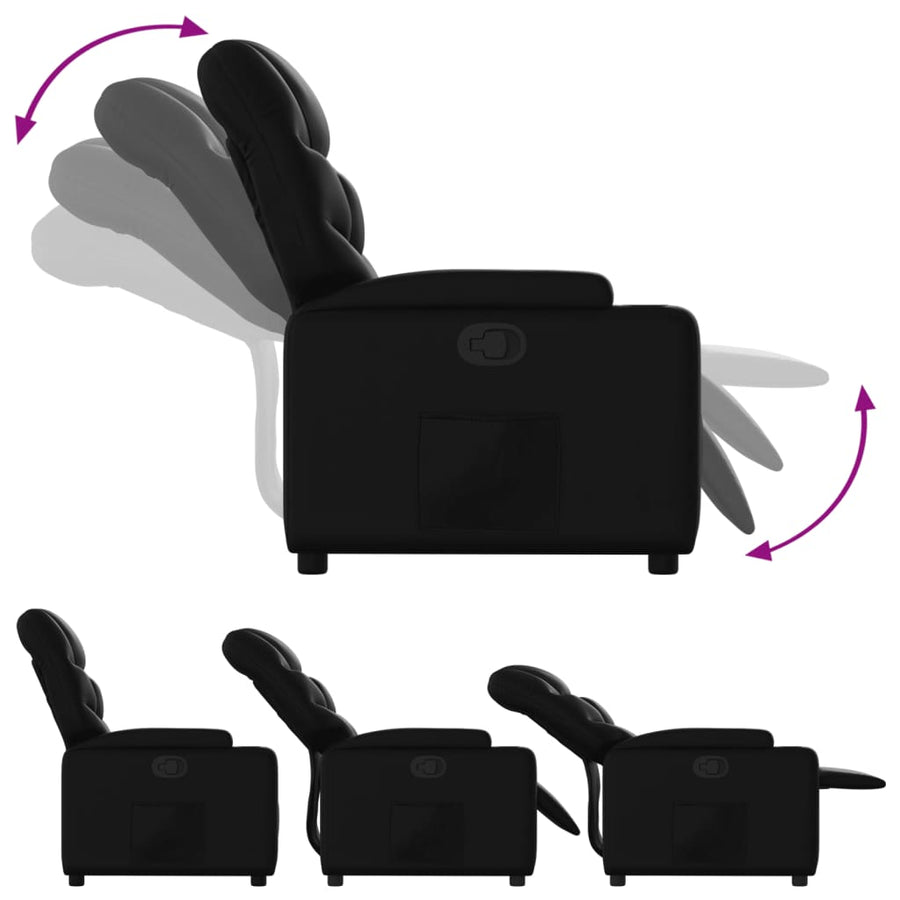 Relaxfauteuil Zwart Kunstleer