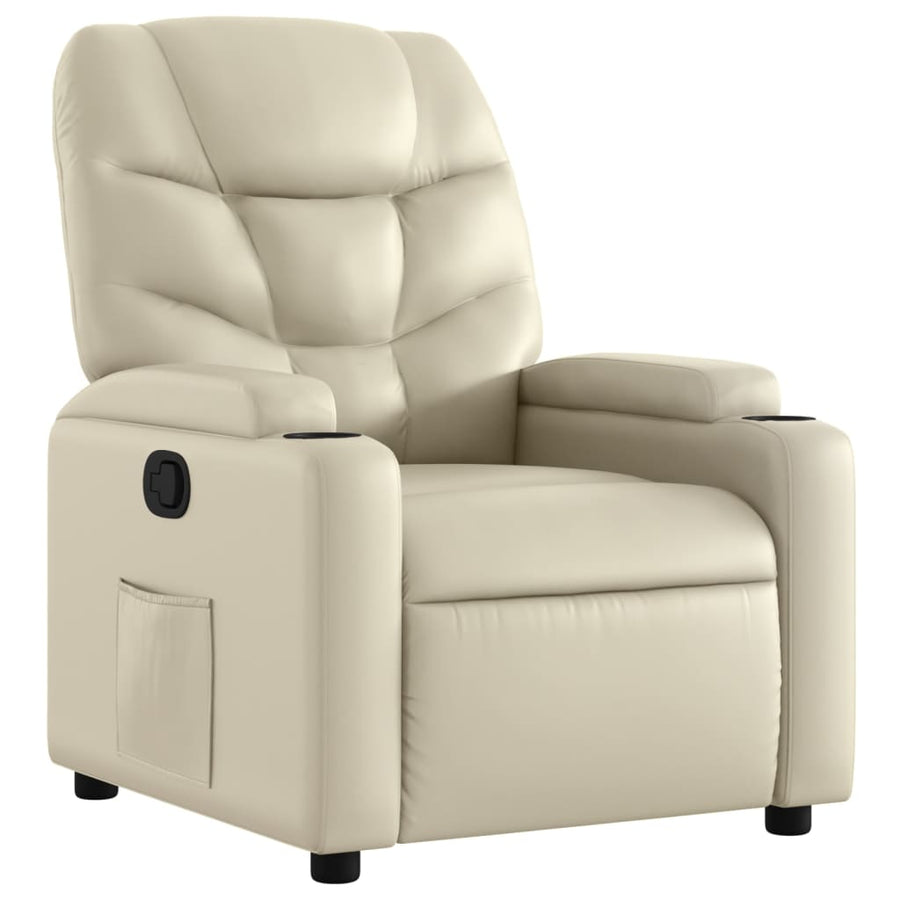 Relaxfauteuil Crème Kunstleer