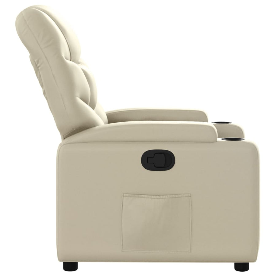 Relaxfauteuil Crème Kunstleer