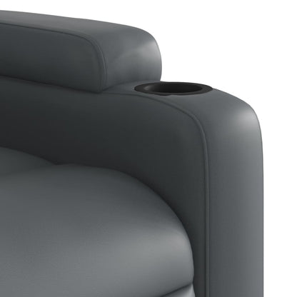 Relaxfauteuil kunstleer grijs