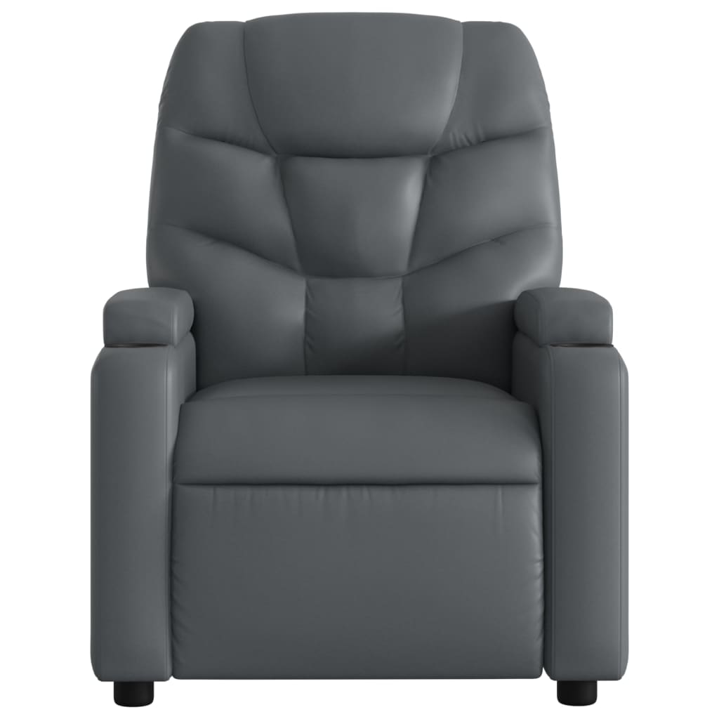 Massagestoel van grijs kunstleer