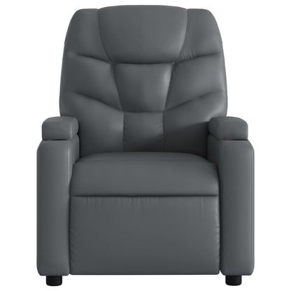 Massagestoel van grijs kunstleer
