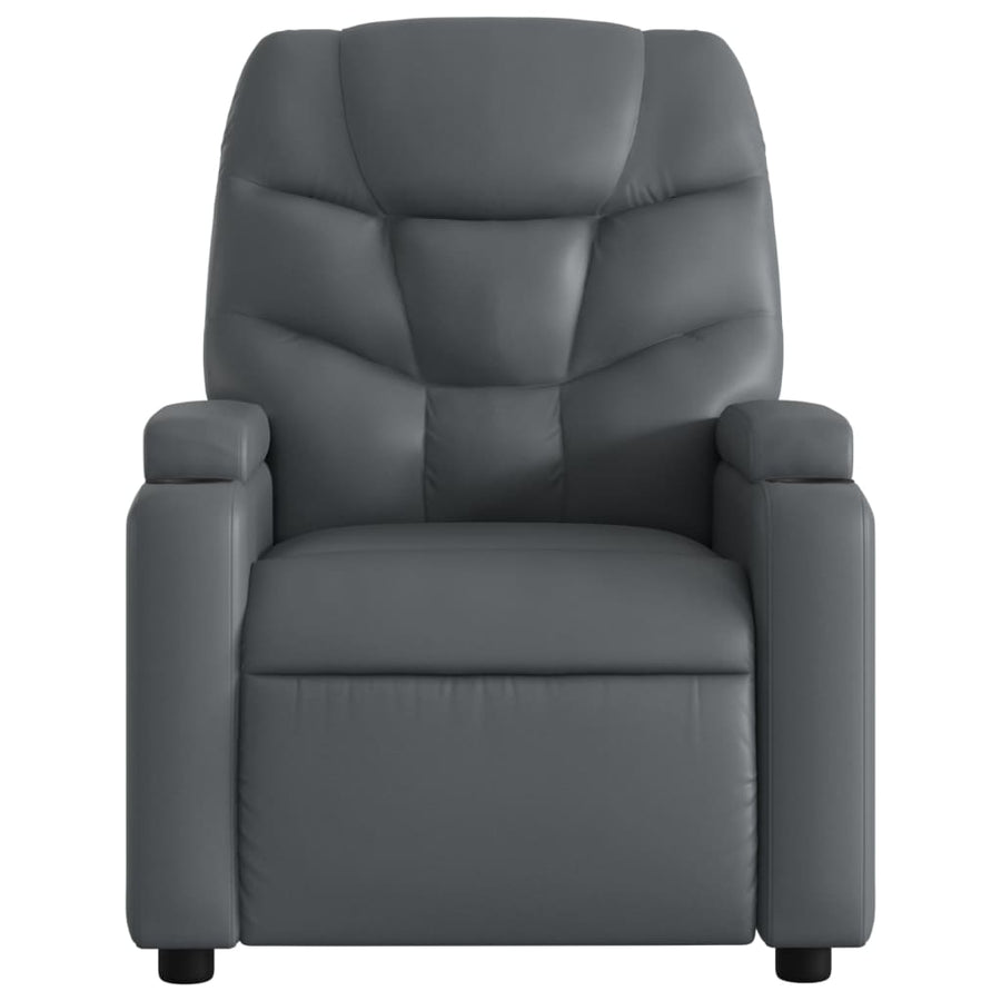 Massagestoel van grijs kunstleer
