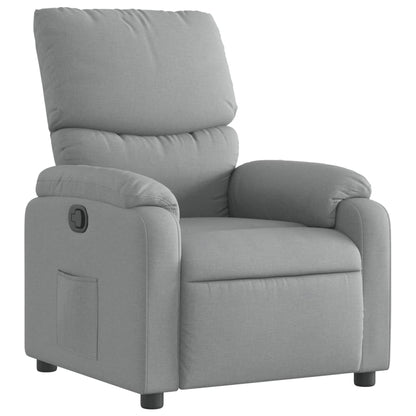 Relaxfauteuil lichtgrijze stof