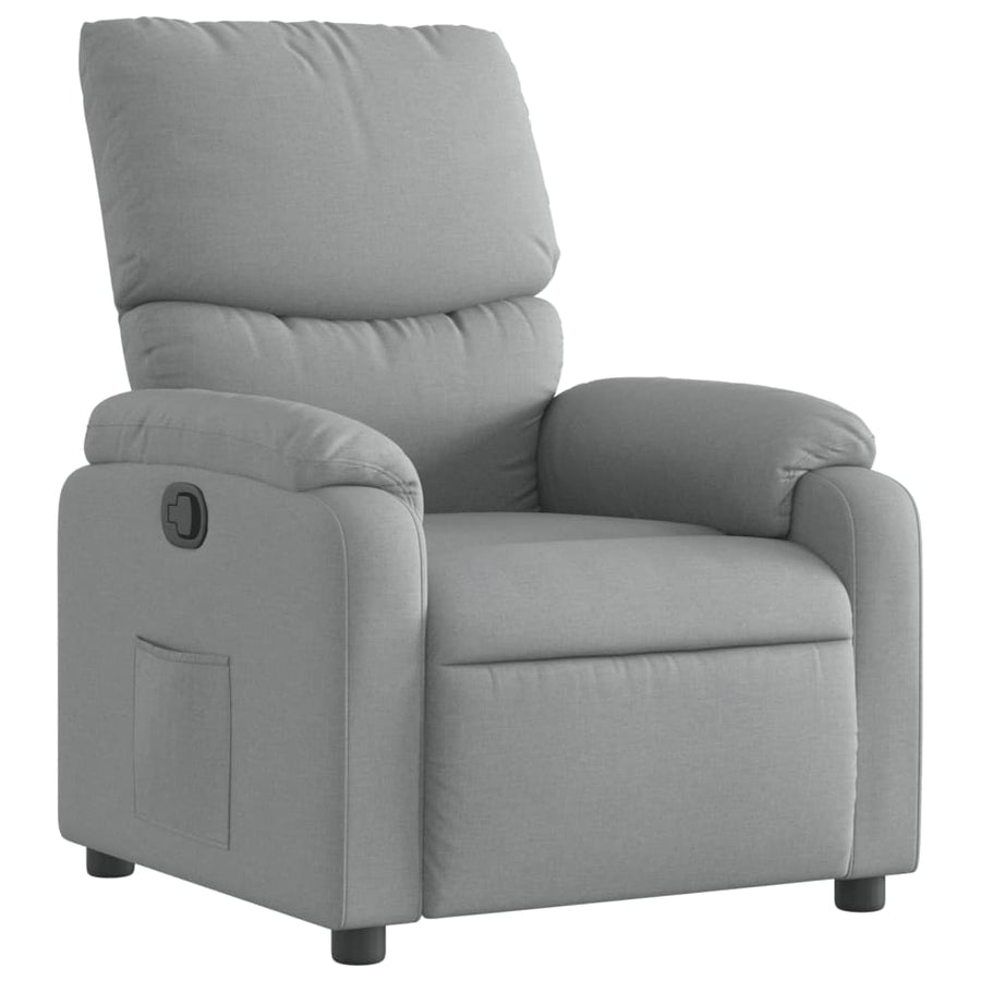 Relaxfauteuil lichtgrijze stof