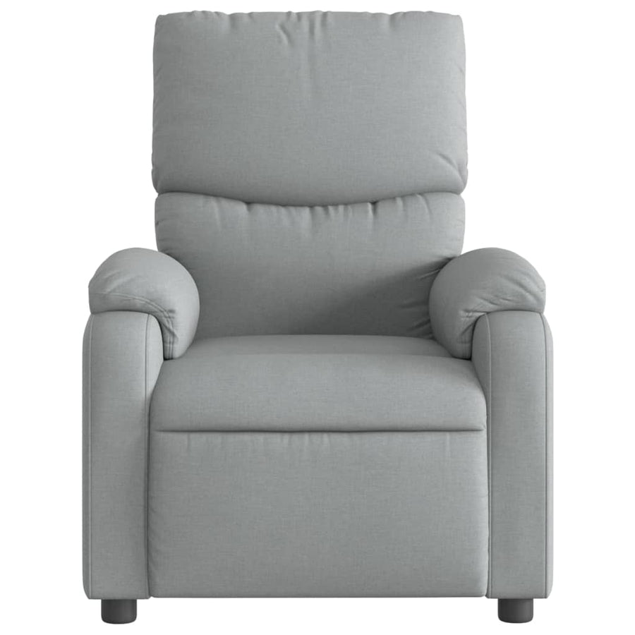 Relaxfauteuil lichtgrijze stof