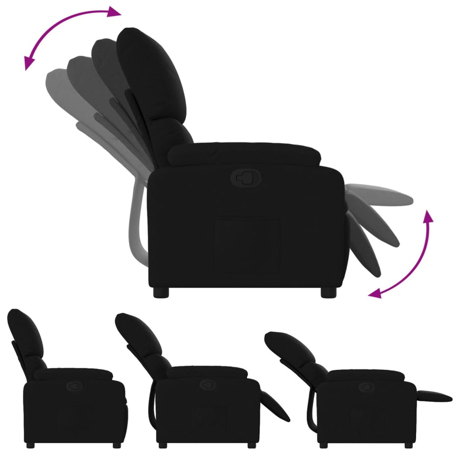 Relaxfauteuil Zwarte Stof