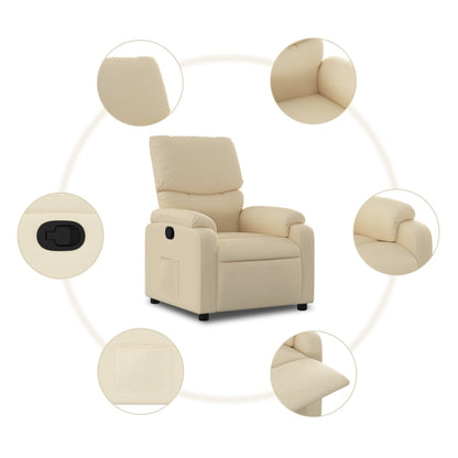 Relaxfauteuil Crème Stof
