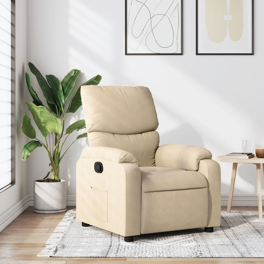 Relaxfauteuil Crème Stof