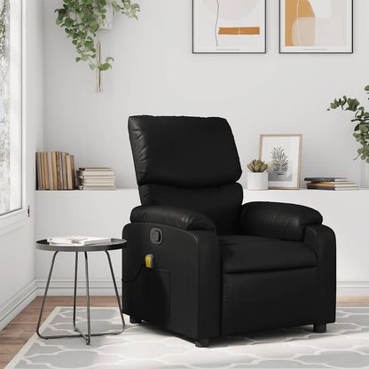 Massagestoel van zwart kunstleer