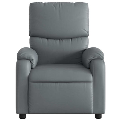 Massagestoel van grijs kunstleer
