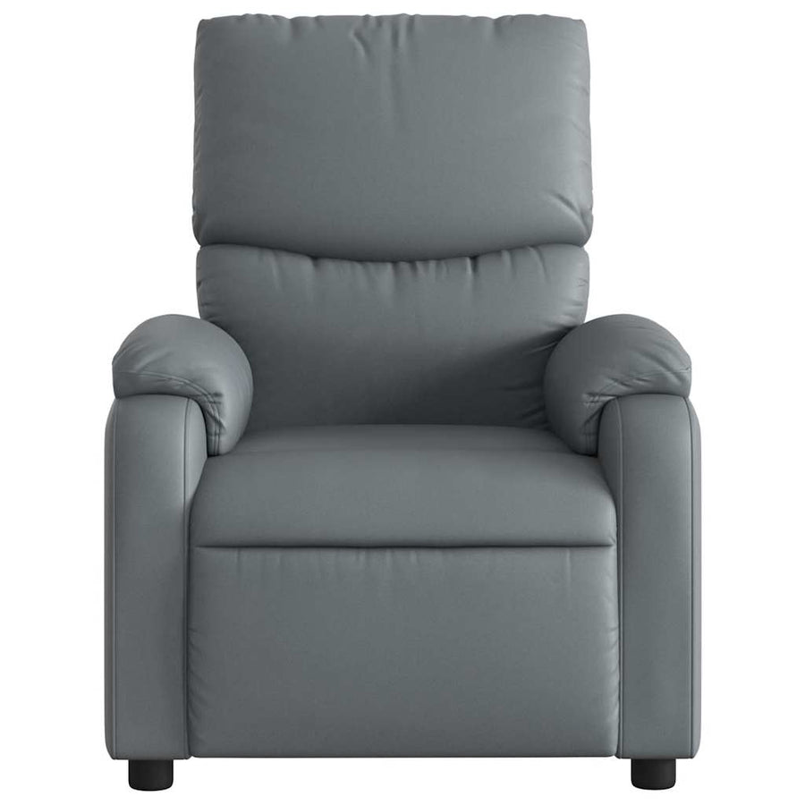 Massagestoel van grijs kunstleer