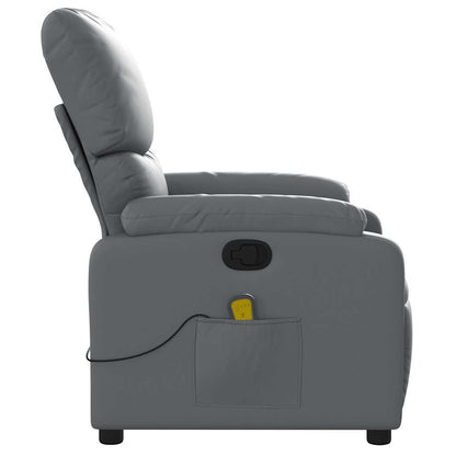 Massagestoel van grijs kunstleer