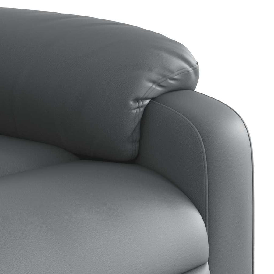 Massagestoel van grijs kunstleer
