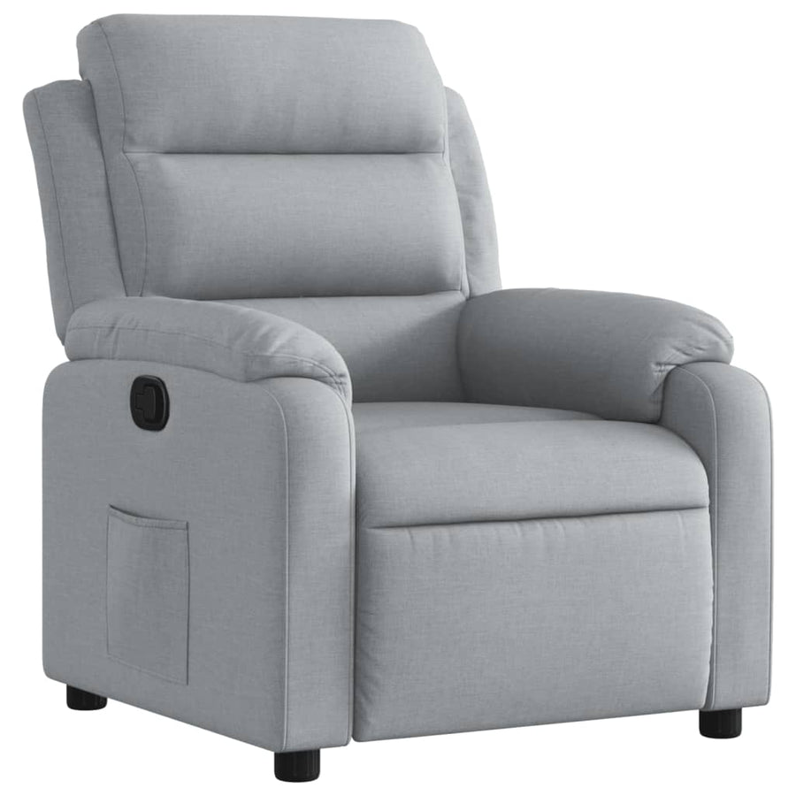 Relaxfauteuil lichtgrijze stof