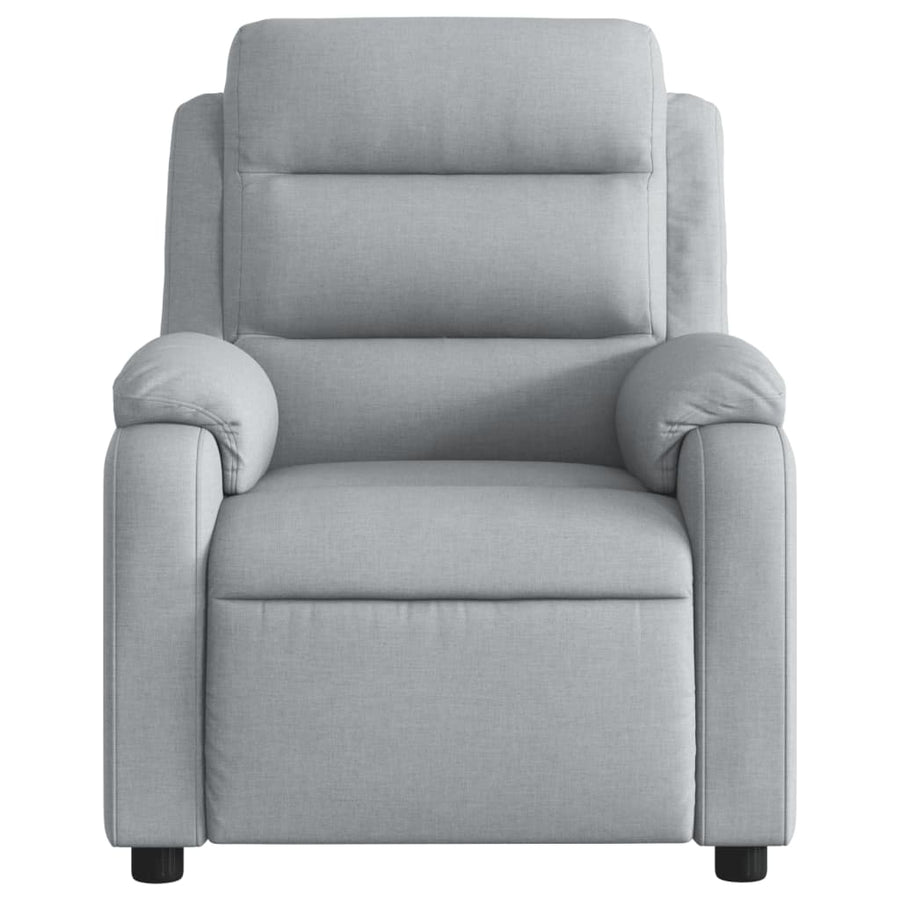 Relaxfauteuil lichtgrijze stof