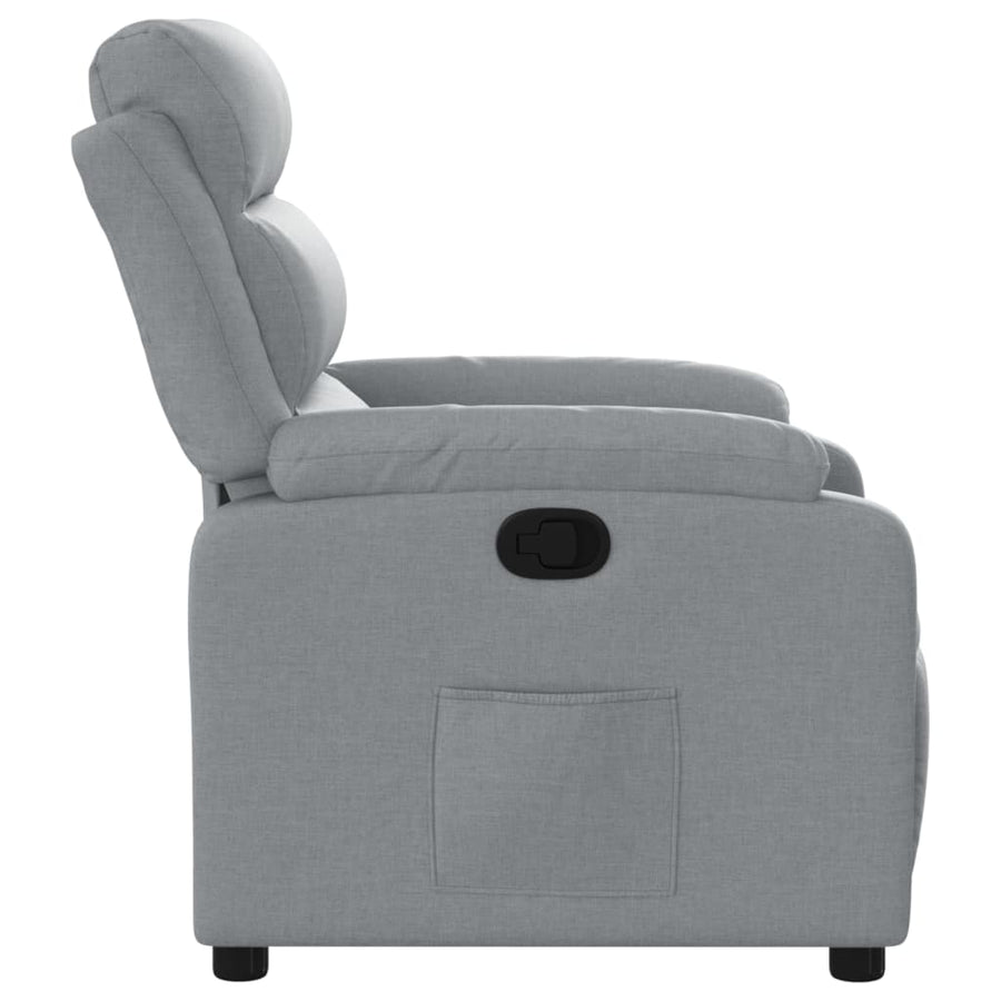 Relaxfauteuil lichtgrijze stof