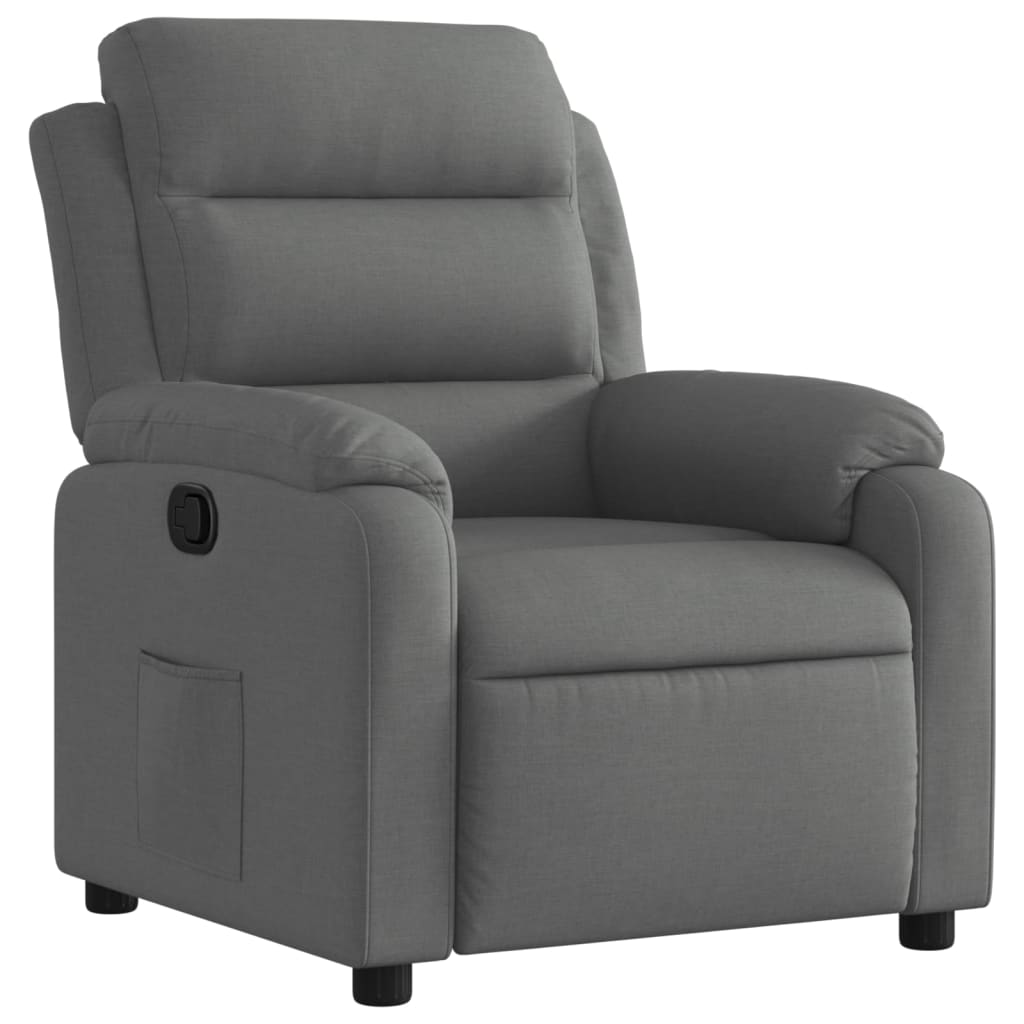 Relaxfauteuil Donkergrijze Stof