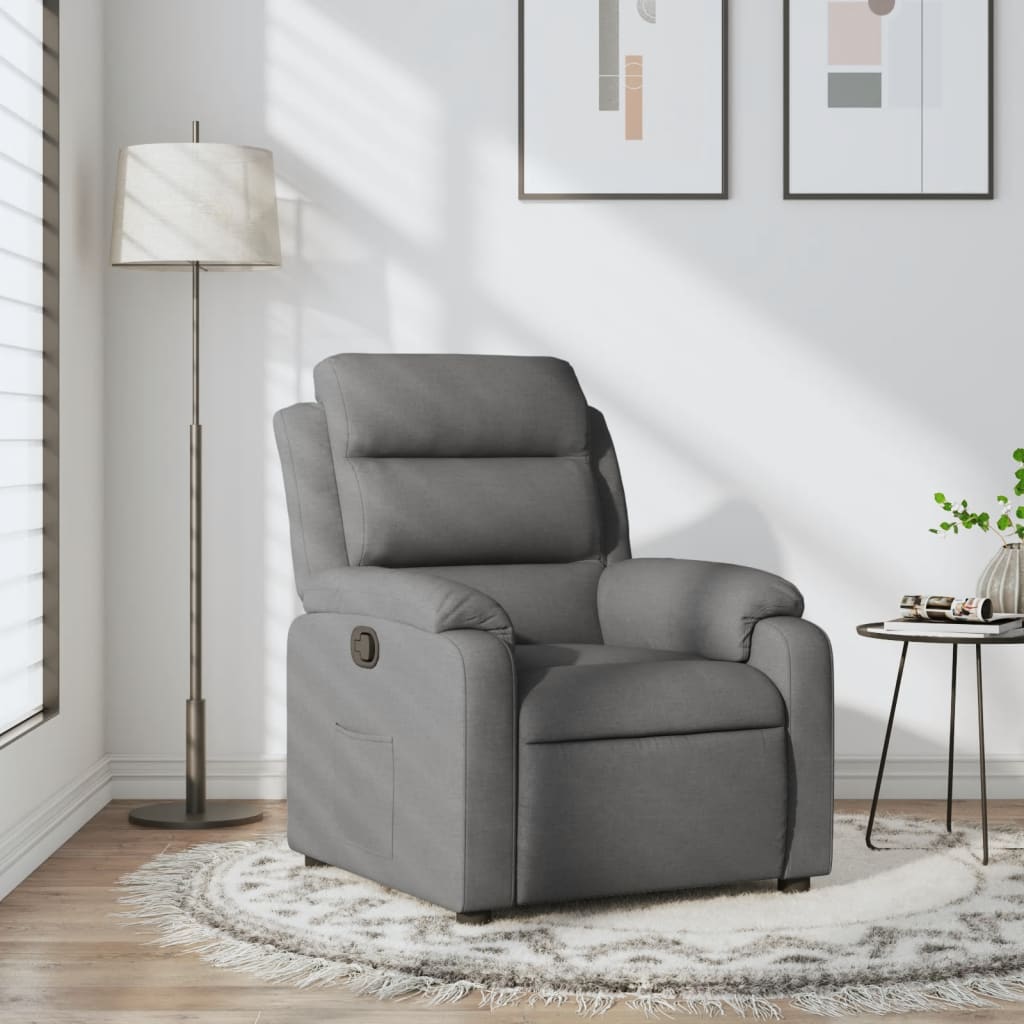 Relaxfauteuil Donkergrijze Stof