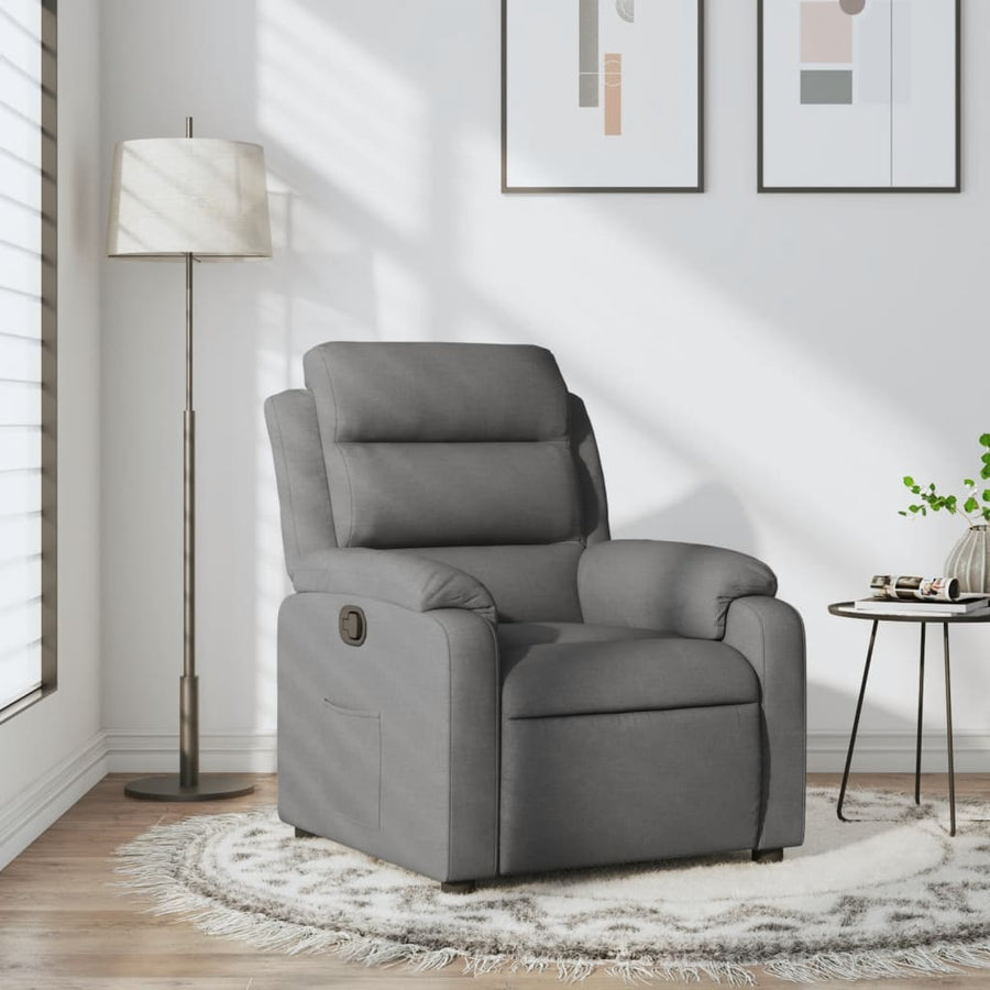 Relaxfauteuil Donkergrijze Stof