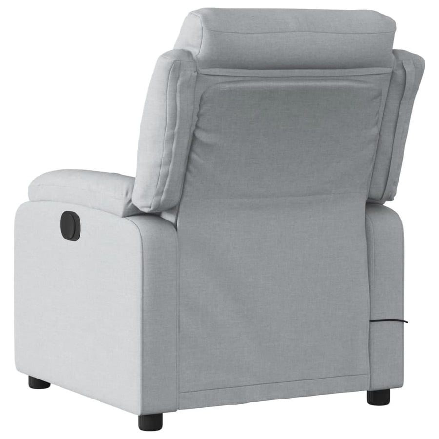 Massagestoel met lichtgrijze stof