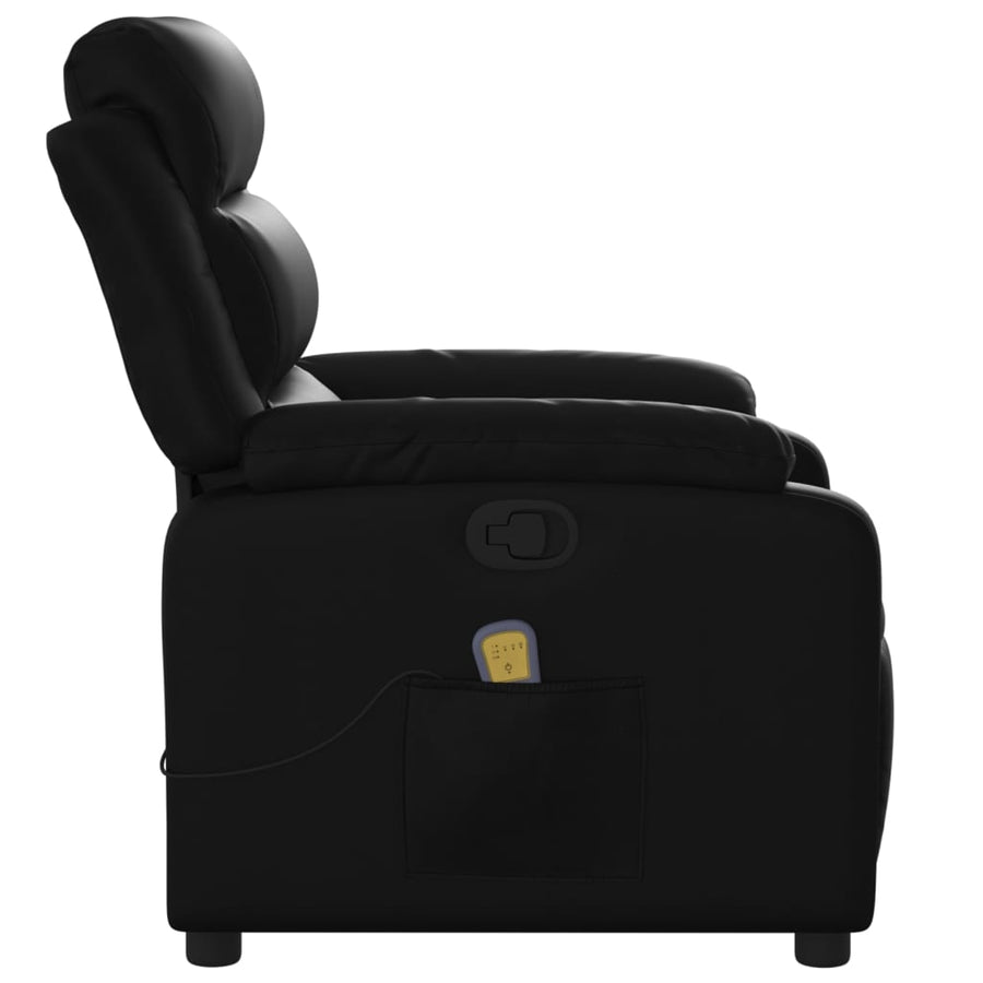 Massagestoel van zwart kunstleer