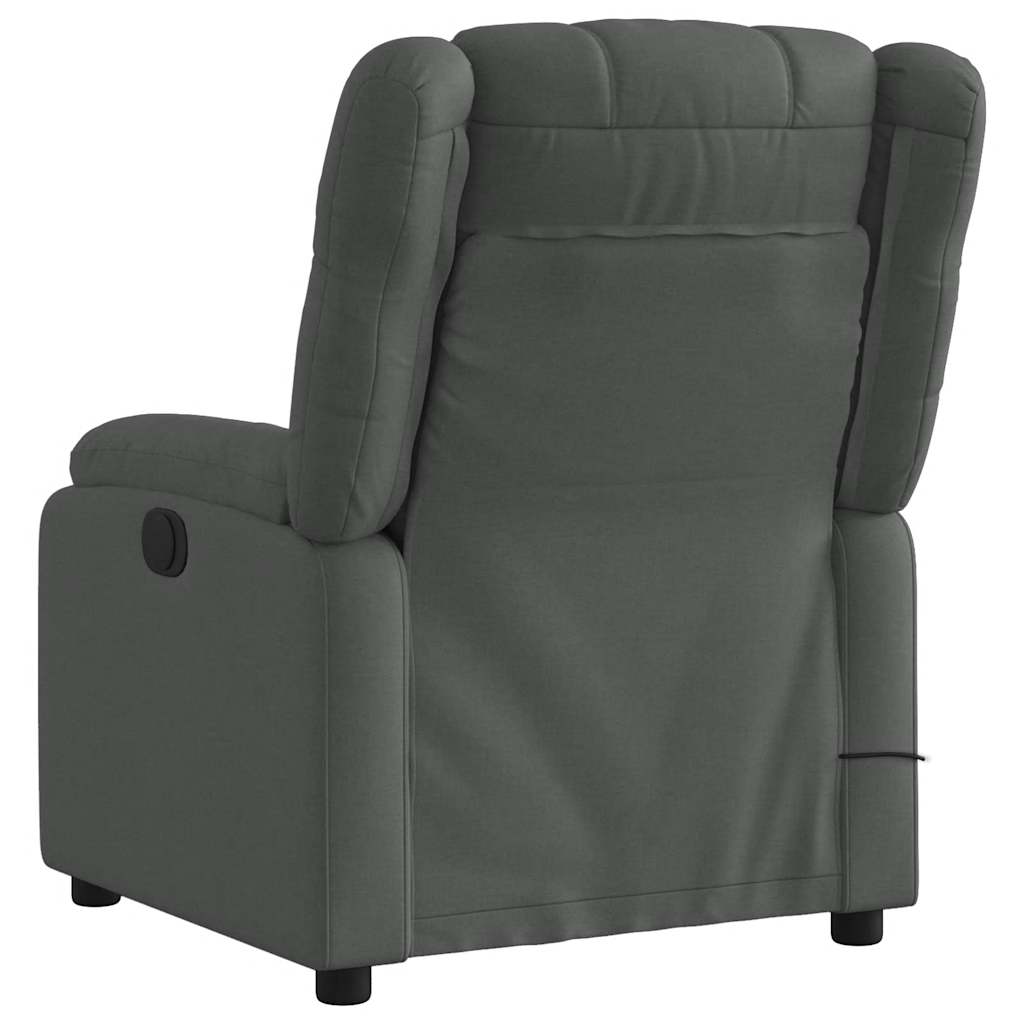 Massagestoel in donkergrijze stof