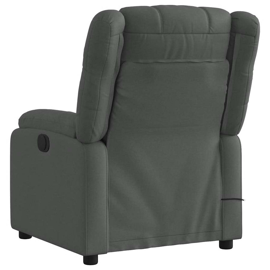 Massagestoel in donkergrijze stof