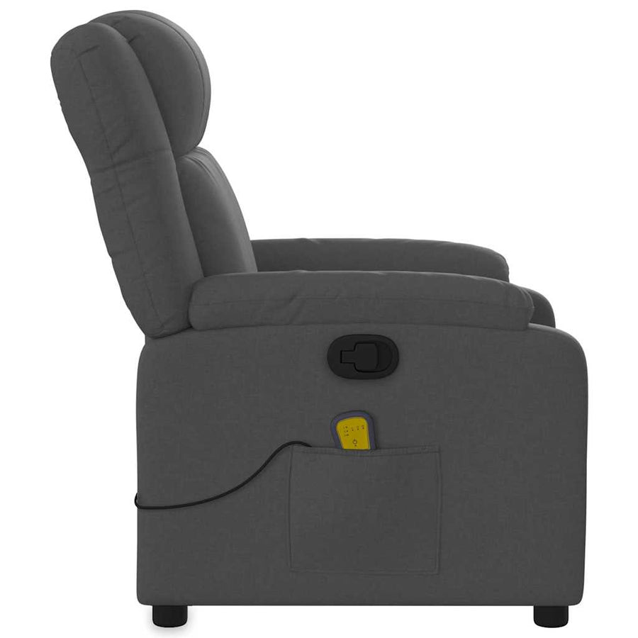 Massagestoel in donkergrijze stof