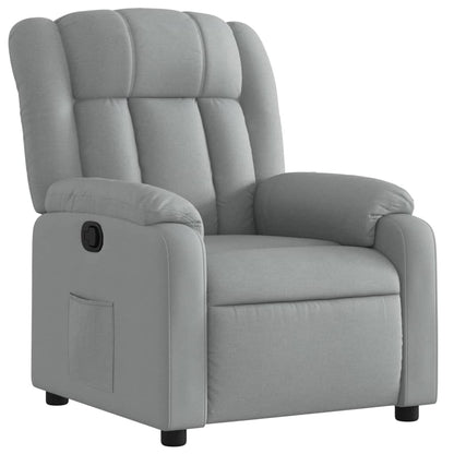 Relaxfauteuil lichtgrijze stof