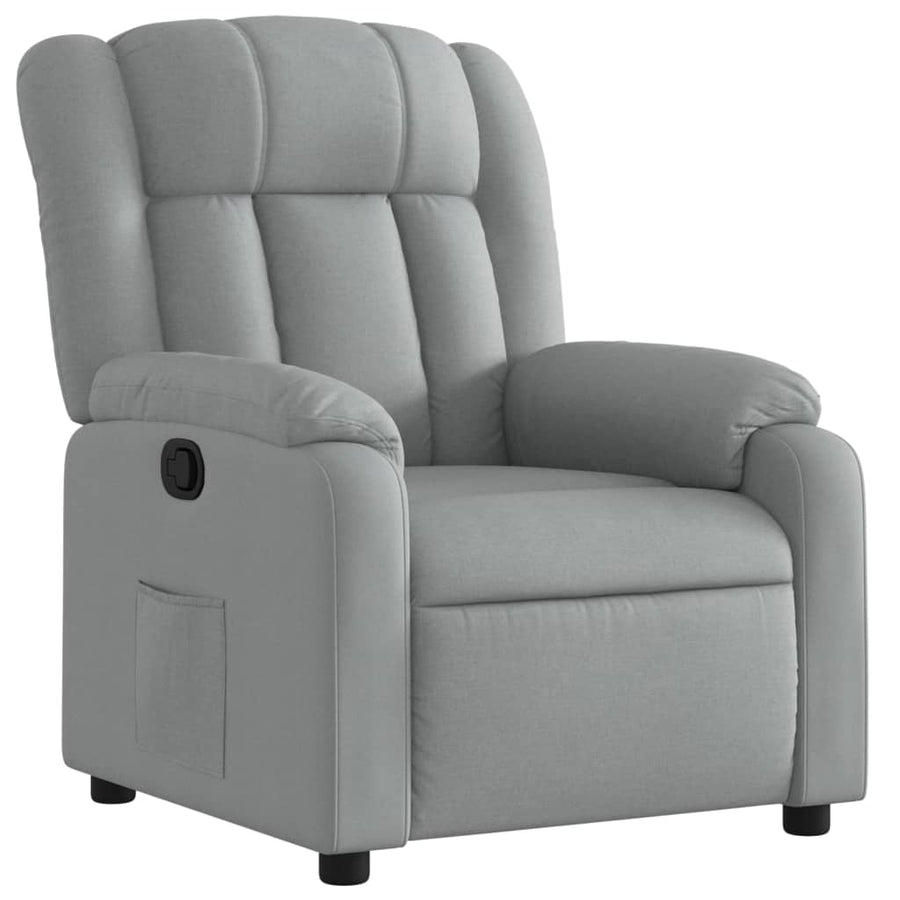 Relaxfauteuil lichtgrijze stof