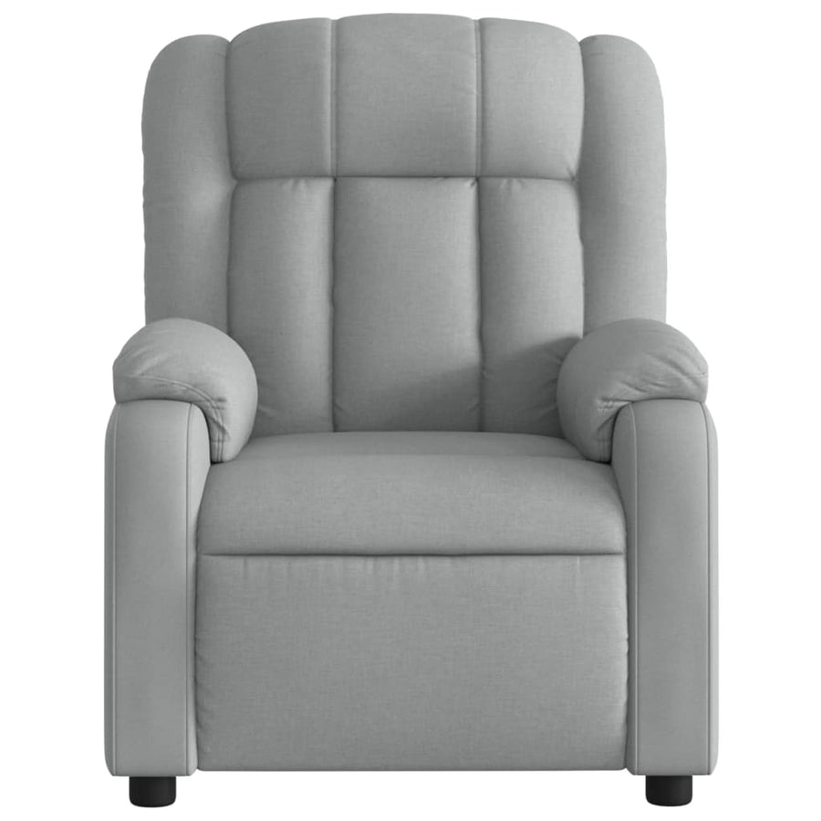 Relaxfauteuil lichtgrijze stof