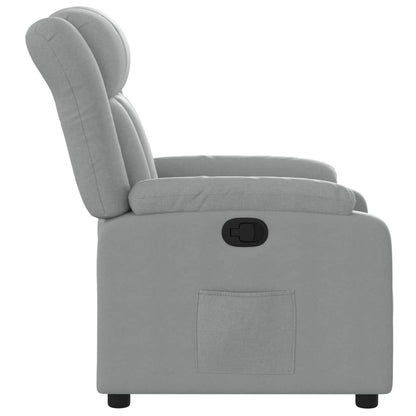 Relaxfauteuil lichtgrijze stof