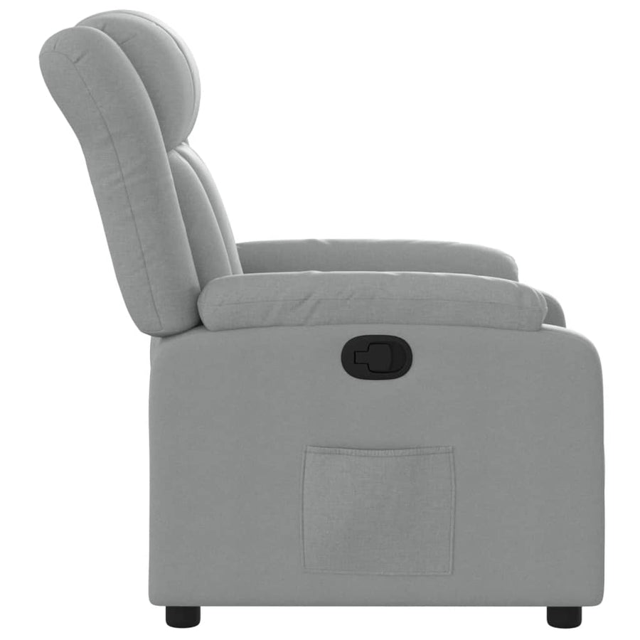 Relaxfauteuil lichtgrijze stof