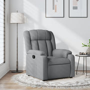 Relaxfauteuil lichtgrijze stof