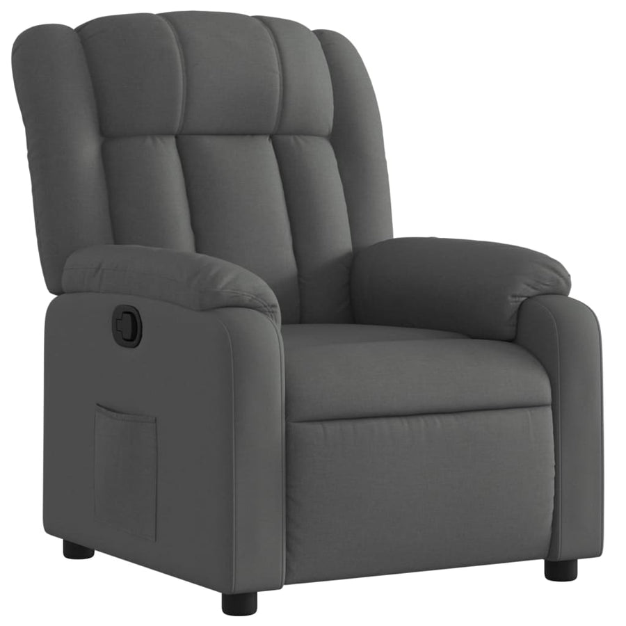 Relaxfauteuil Donkergrijze Stof