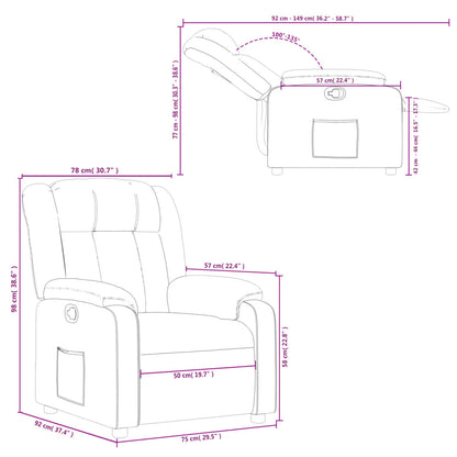 Relaxfauteuil Donkergrijze Stof